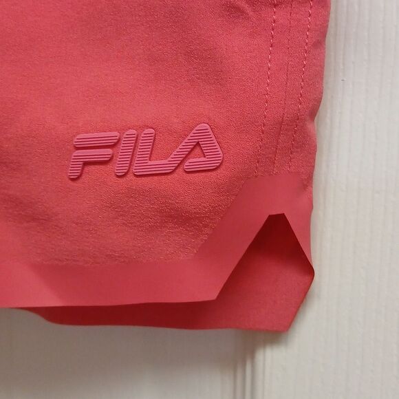 Fila Women's Pink W/RED HINT Training Shorts Dexterity Woven Short Size XL NWT - Picture 3 of 10